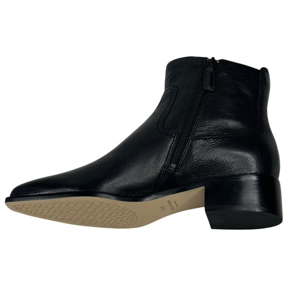 COLE HAAN Naia Black Leather Ankle Boots Womens Size 8.5B Side Zip New $200 G - Picture 5 of 13